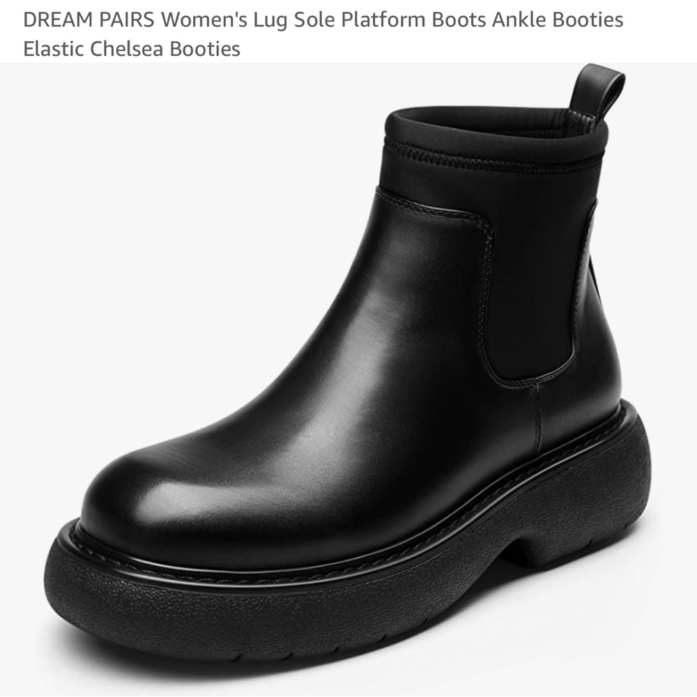 Gently used Dream Pairs Black Boots 20% off